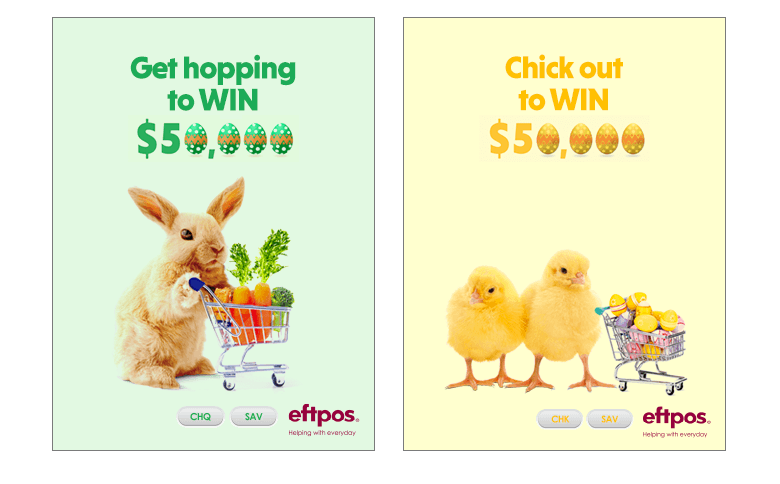 eftpos Easter campaign creative by Totem